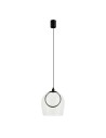 Zambelis Wisząca LED 6W 3000K Metal Silikon Szkło Przezroczyste Czarny 23080