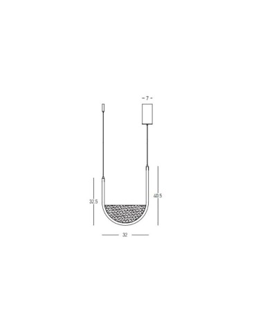 Zambelis Wisząca LED 20W 3000K 4000K Czarny Szary 23166 - product 2