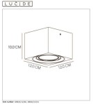 Ceiling luminaires for replaceable light source - Lucide FEDLER Ceiling 1xGU10 black 09922/12/30 - product 11