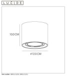 Ceiling luminaires for replaceable light source - Lucide FEDLER Ceiling 1xGU10 black 09921/12/30 - product 11