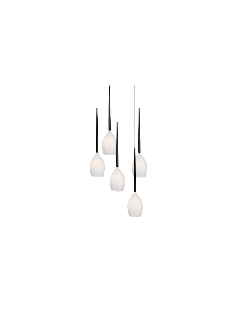 Pendant lamps - Azzardo IZZA 5 WHITE 5xE14 Pendant White Gloss AZ0311 - product kolory-swiatla.pl 1