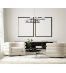 Lampy wiszące kule - ITALUX Stelia Wisząca E14 6x5W Czarny/Brązowy PND-43660-6 - produkt 2