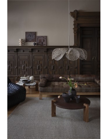 Markslojd STYRKA Pendant 1L 75cm Antique Brass/Patterned/Amber 109170