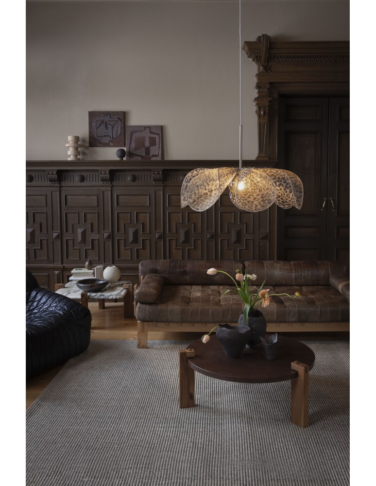 Markslojd STYRKA Wisząca 1L 75cm Mosiądz Antyczny/Wzorzysty/Bursztynowy 109170