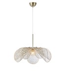 Markslojd STYRKA Pendant 1L 75cm Antique Brass/Patterned/Amber 109170
