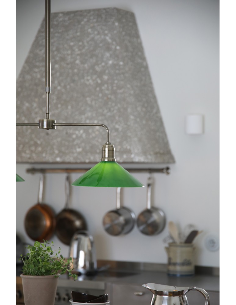 Markslojd VELA Pendant 2L Antique Brass/ Green 109161