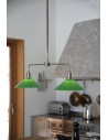 Markslojd VELA Pendant 2L Antique Brass/ Green 109161