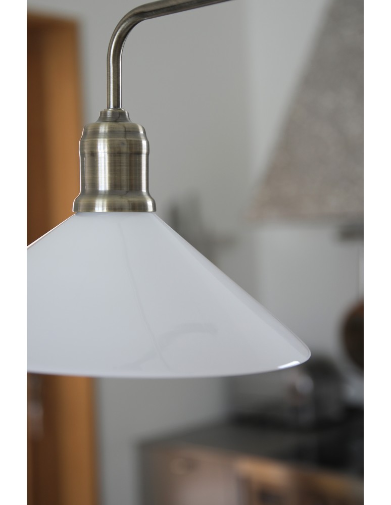 Markslojd VELA Pendant 2L Antique Brass/ White 109160