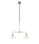 Markslojd VELA Pendant 2L Antique Brass/ White 109160