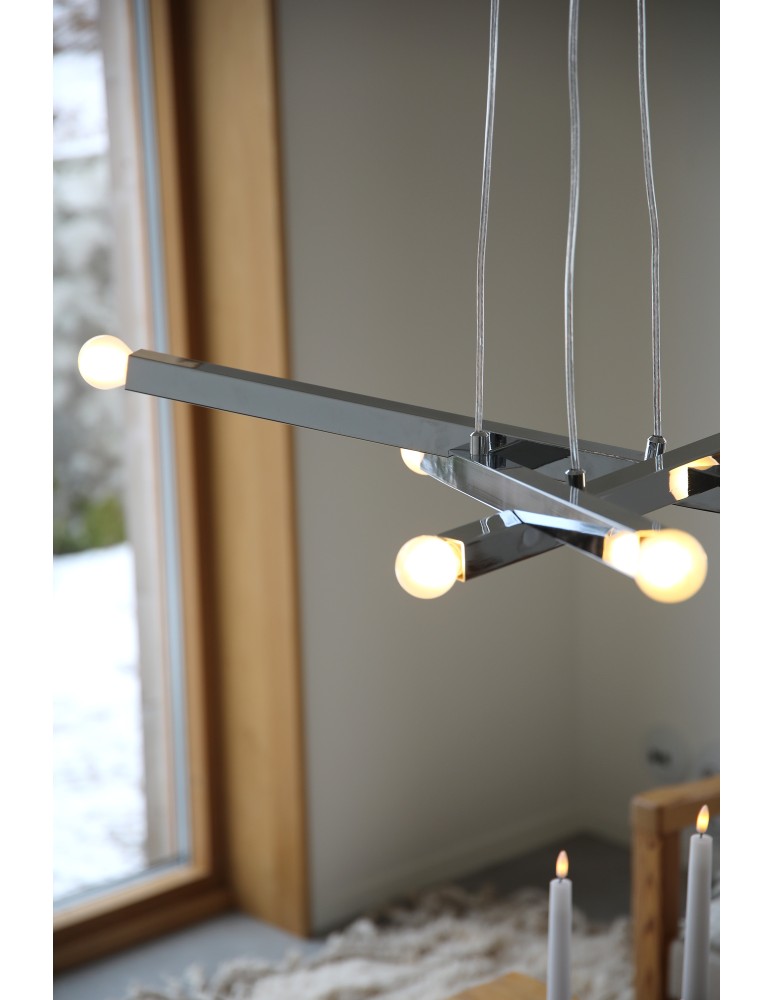 Markslojd STACK Pendant 6L Chrome 109156