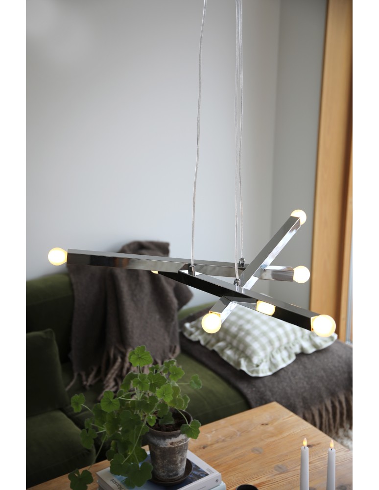 Markslojd STACK Wisząca 6L Chrom 109156
