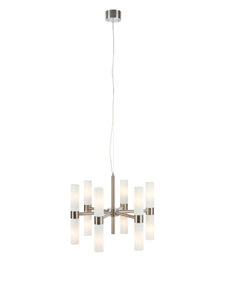 Markslojd ELARA Wisząca 12L Steel/Biały 109154