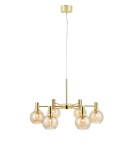 Markslojd AMBRA Pendant 6L Brass/Amber 109153