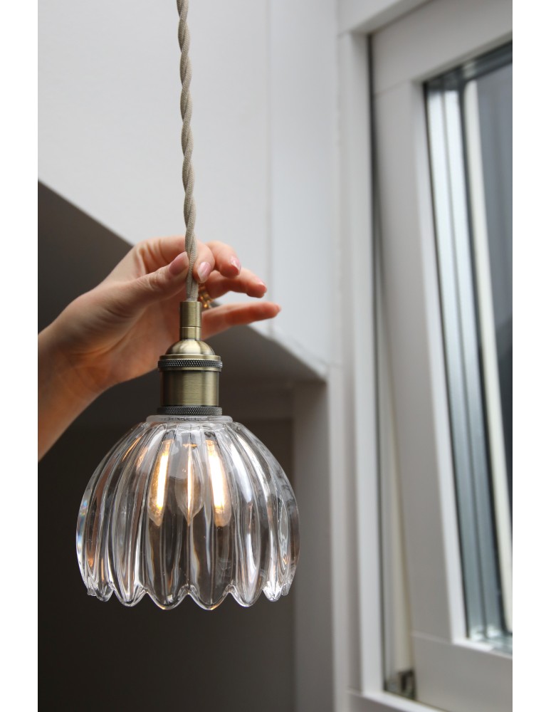Markslojd GOTA Pendant 1L Antique Brass/ Clear 109136