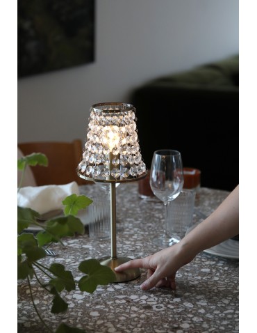 Markslojd LIORA Rechargeable Table Antique Brass/Clear B/O 109125