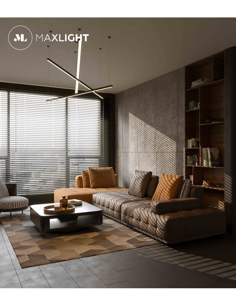Maxlight P0311D Trio III Lampa Wisząca czarny