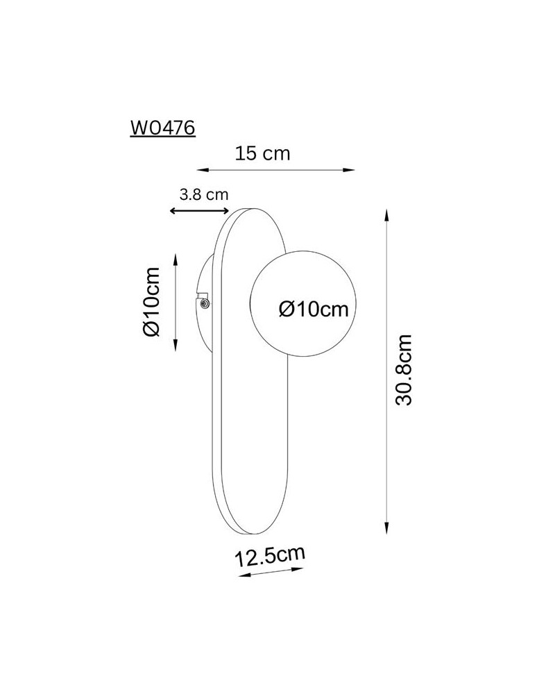 Maxlight W0476 Point Kinkiet ciemne drewno