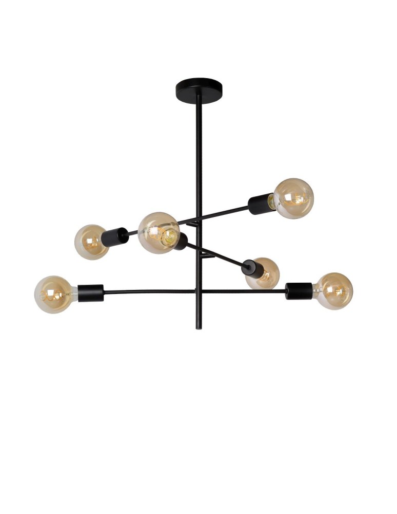 Pendant lamps - Lucide LESTER Ceiling 4xE27 black 21119/06/30 - product kolory-swiatla.pl 10