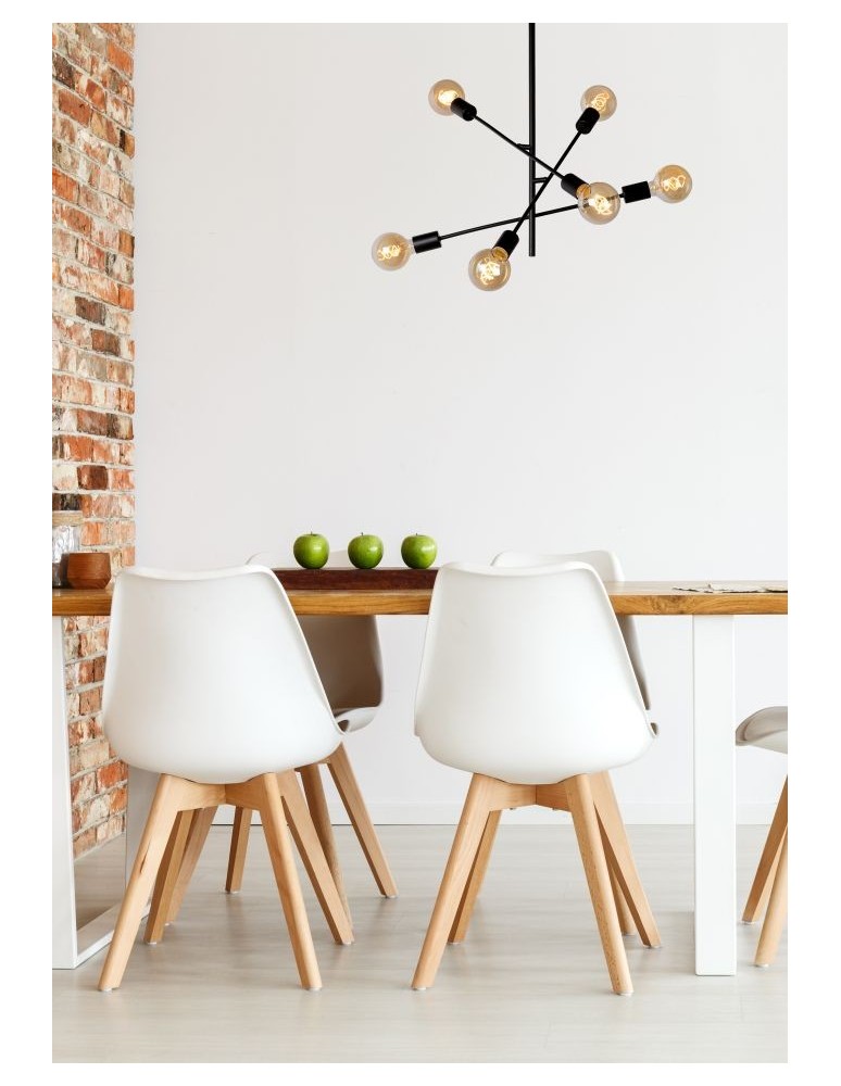 Pendant lamps - Lucide LESTER Ceiling 4xE27 black 21119/06/30 - product kolory-swiatla.pl 11