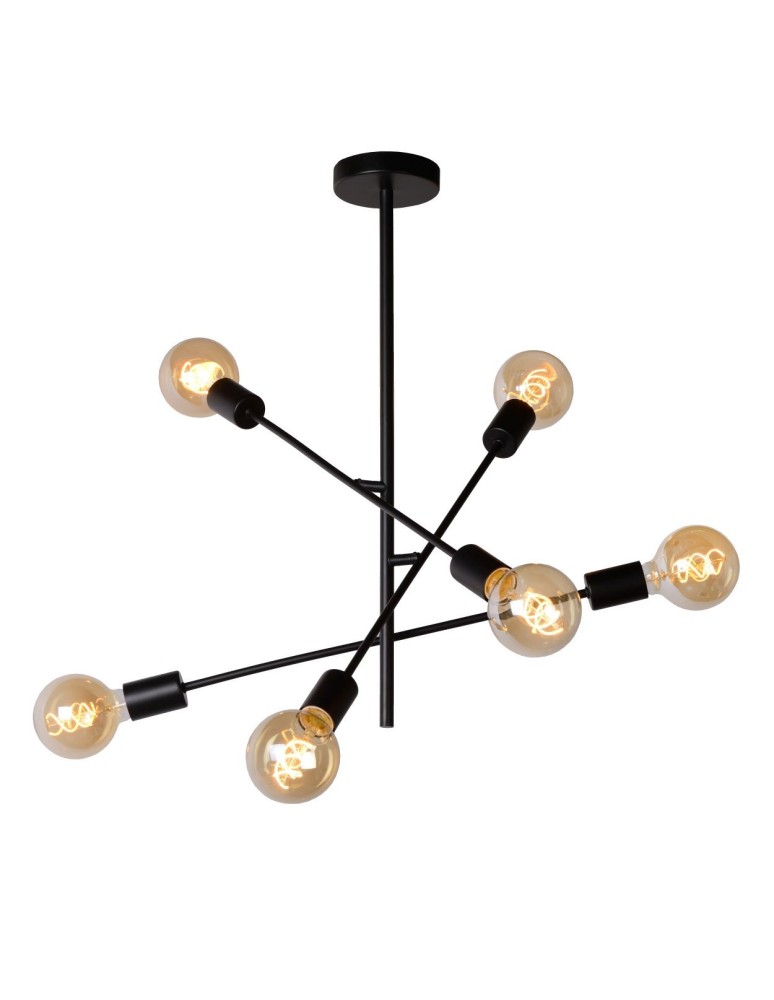 Pendant lamps - Lucide LESTER Ceiling 4xE27 black 21119/06/30 - product kolory-swiatla.pl 12