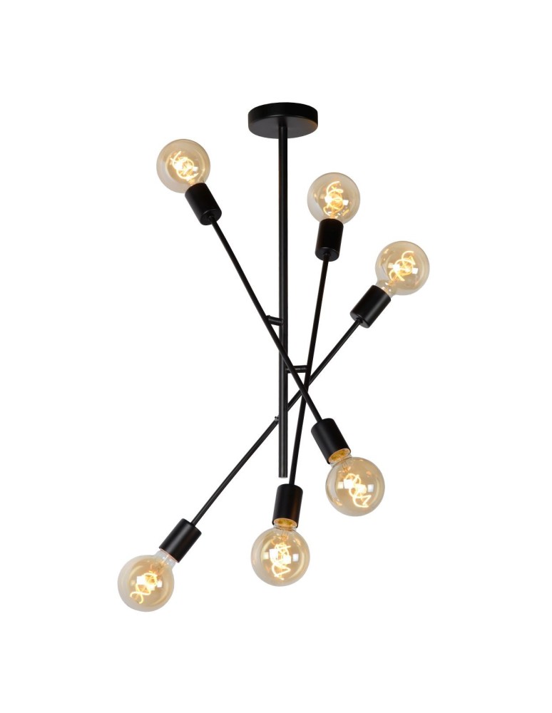 Pendant lamps - Lucide LESTER Ceiling 4xE27 black 21119/06/30 - product kolory-swiatla.pl 14