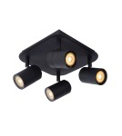 Lampy sufitowe reflektory - Lucide LENNERT  Ścienna 4xGU10 czarny 26958/20/30 - produkt 1