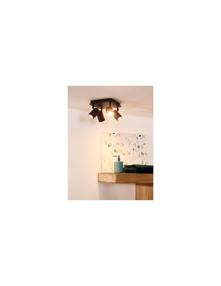 Spotlight ceiling lamps - Lucide LENNERT Wall-mounted 4xGU10 black 26958/20/30 - product kolory-swiatla.pl 10