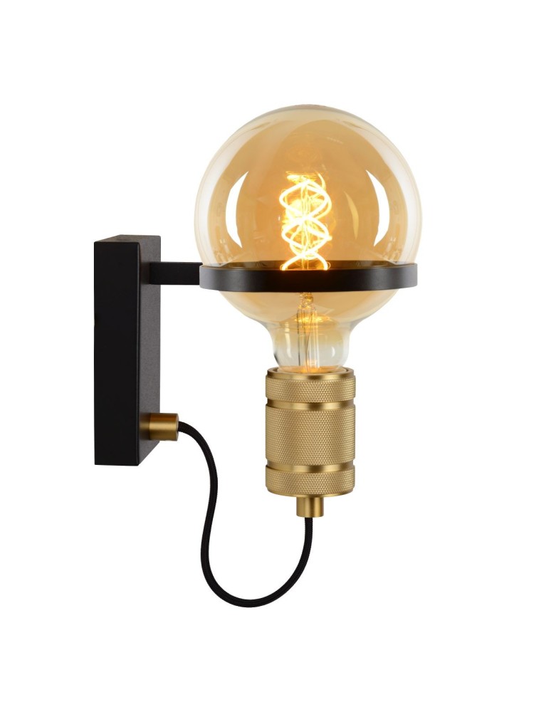 Wall lamps - Lucide OTTELIEN Wall mounted 1xE27 satin black brass 30271/01/30 - product kolory-swiatla.pl 12