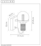 Wall lamps - Lucide OTTELIEN Wall mounted 1xE27 satin black brass 30271/01/30 - product 15