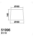 MDC Abażur tkanina kremowy ø180mm (pasuje do kinkiet Roomer 57682) 519960000
