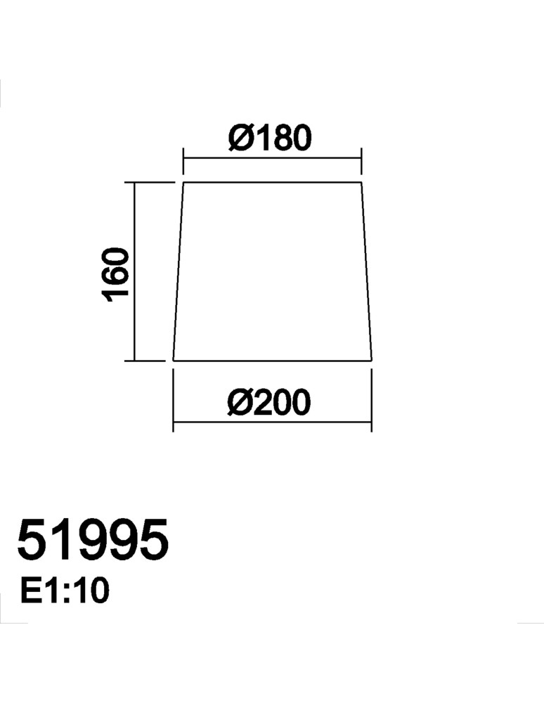 MDC Abażur tkanina biały ø200mm (pasuje do 57681 - 58061) 519950001