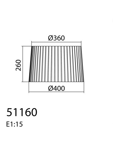 MDC Abażur plisowany biały ø400mm (pasuje do 57680 - 58060) 511600001 - product 2