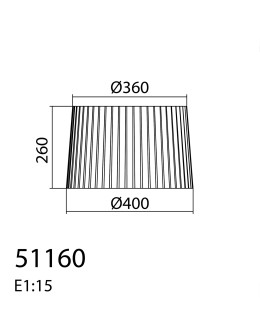 MDC Abażur plisowany biały ø400mm (pasuje do 57680 - 58060) 511600001 - produkt 2