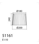 MDC Abażur plisowany biały ø200mm (pasuje do 57681 - 58061) 511610001