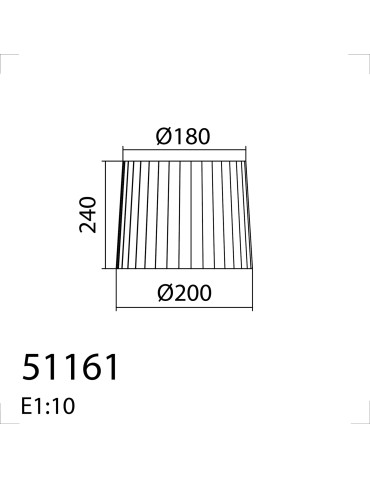 MDC Abażur plisowany biały ø200mm (pasuje do 57681 - 58061) 511610001 - product 2