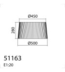 MDC Abażur plisowany kremowy ø450mm (pasuje do 58063) 511630000