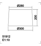 MDC Abażur biały ø300mm (pasuje do Roomer stołowa 57683 57684) 519120001