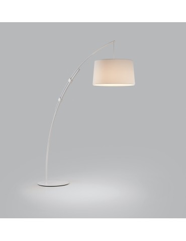 MDC Lampa podłogowa CIRCULAR rozsuwana biała 1xE27 abażur biały w komplecie 589318104 - product 2