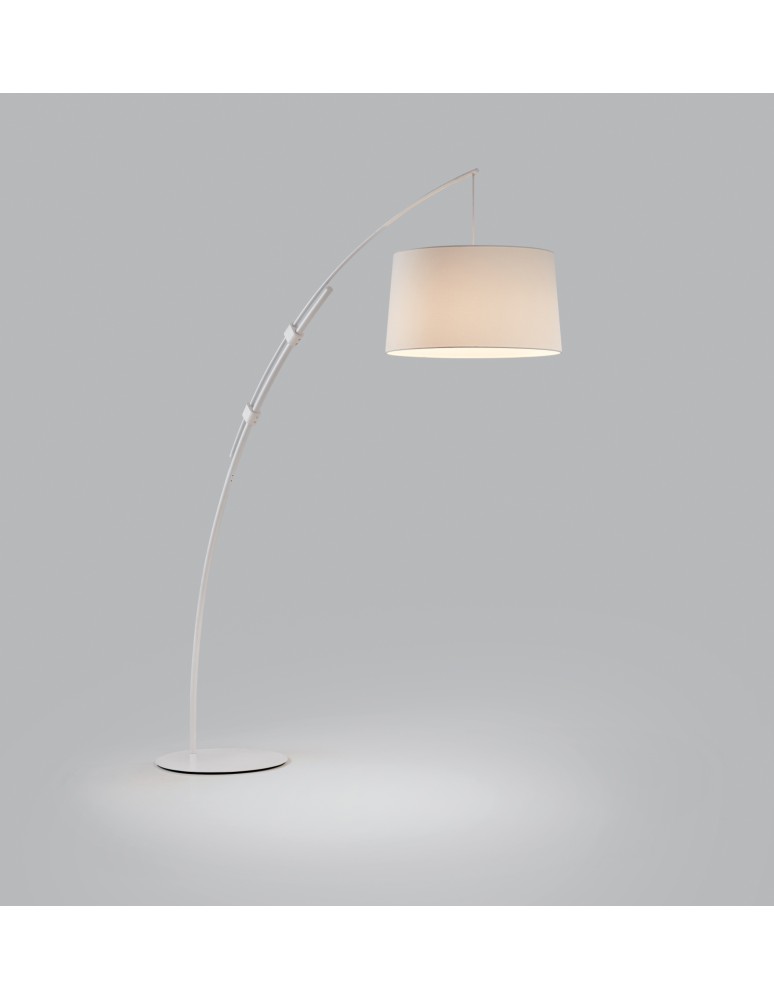 MDC Lampa podłogowa CIRCULAR rozsuwana biała 1xE27 abażur biały w komplecie 589318104