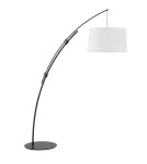 MDC Lampa podłogowa CIRCULAR rozsuwana czarna 1xE27 abażur biały w komplecie 589319104