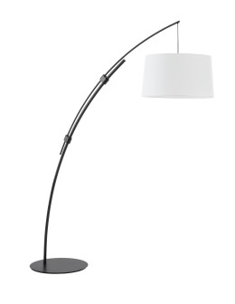 MDC Lampa podłogowa CIRCULAR rozsuwana czarna 1xE27 abażur biały w komplecie 589319104