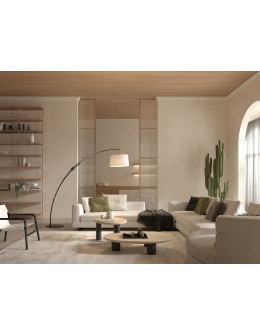 MDC Lampa podłogowa CIRCULAR rozsuwana czarna 1xE27 abażur biały w komplecie 589319104 - product 2