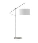 MDC Lampa podłogowa ALTISSIMA regulowana chrom matowy 1xE27 abażur biały w komplecie 589323504