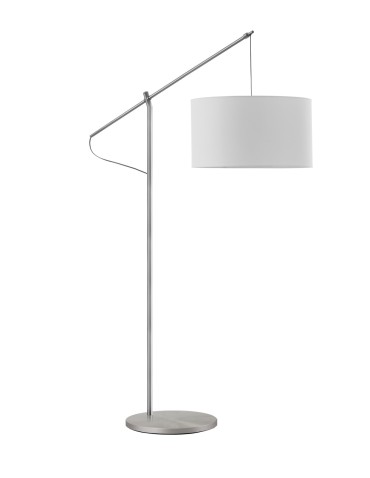 MDC Lampa podłogowa ALTISSIMA regulowana chrom matowy 1xE27 abażur biały w komplecie 589323504