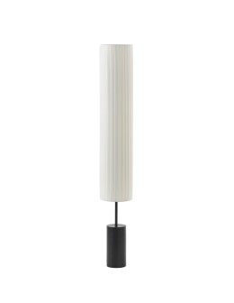 MDC Lampa podłogowa TABATA czarna 1xE27 z kremowym plisowanym abażurem 589339104