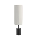 MDC Lampa stołowa TABATA czarna 1xE27 z kremowym plisowanym abażurem 589349104