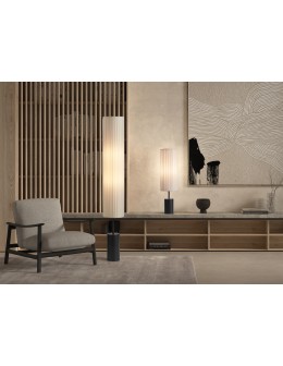 MDC Lampa stołowa TABATA czarna 1xE27 z kremowym plisowanym abażurem 589349104 - product 2