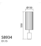MDC Lampa stołowa TABATA czarna 1xE27 z kremowym plisowanym abażurem 589349104