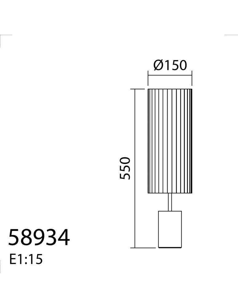 MDC Lampa stołowa TABATA czarna 1xE27 z kremowym plisowanym abażurem 589349104