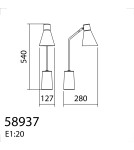 MDC Lampa stołowa TAMET czarny mat, mosiądz mat 1xE27 589375901